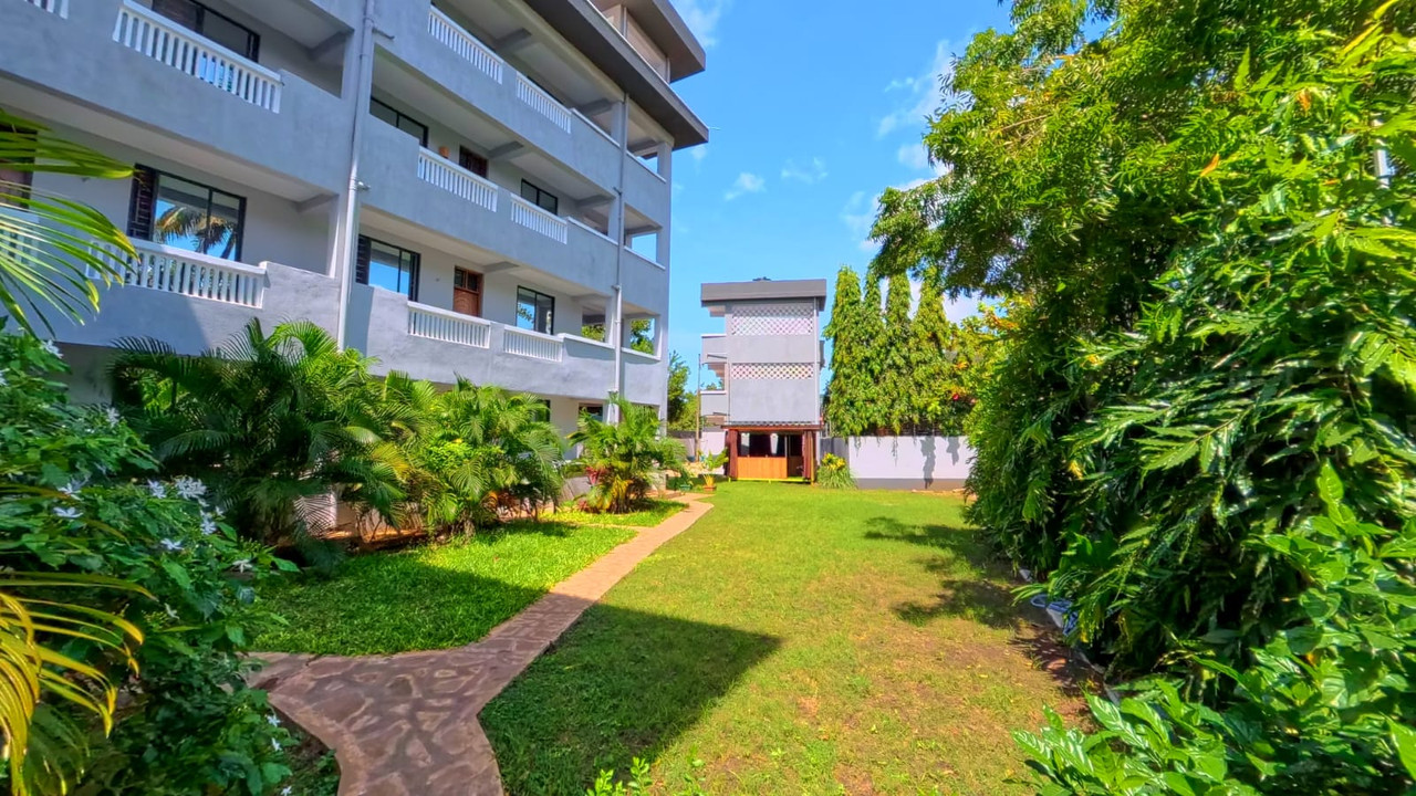 Tropical garden courtyard
