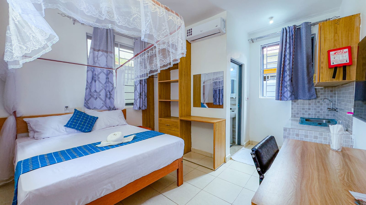 Bright queen bedroom