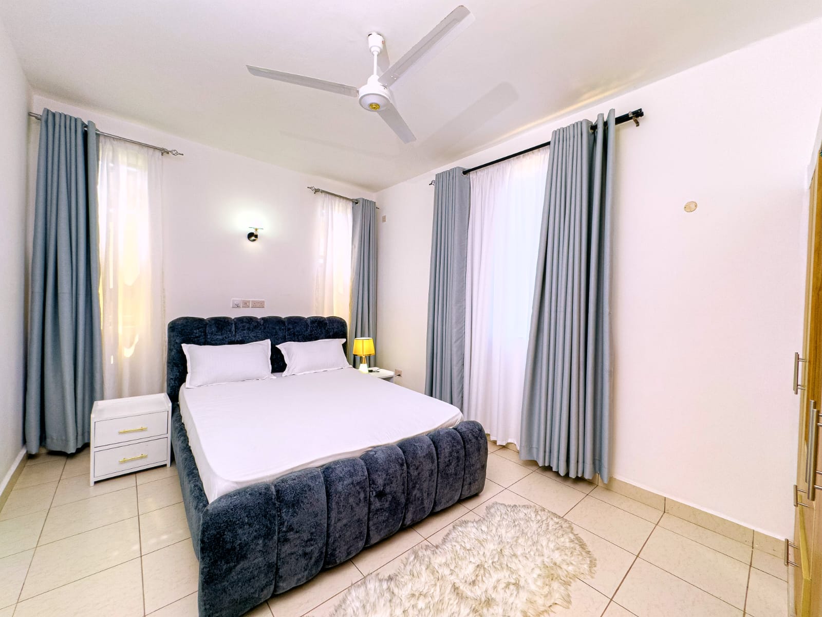 Bright queen bedroom