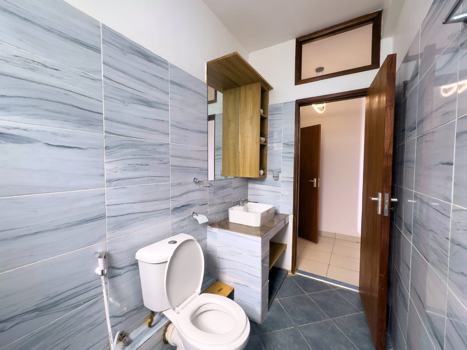 Bathroom mirror and vanity